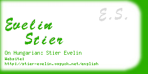 evelin stier business card